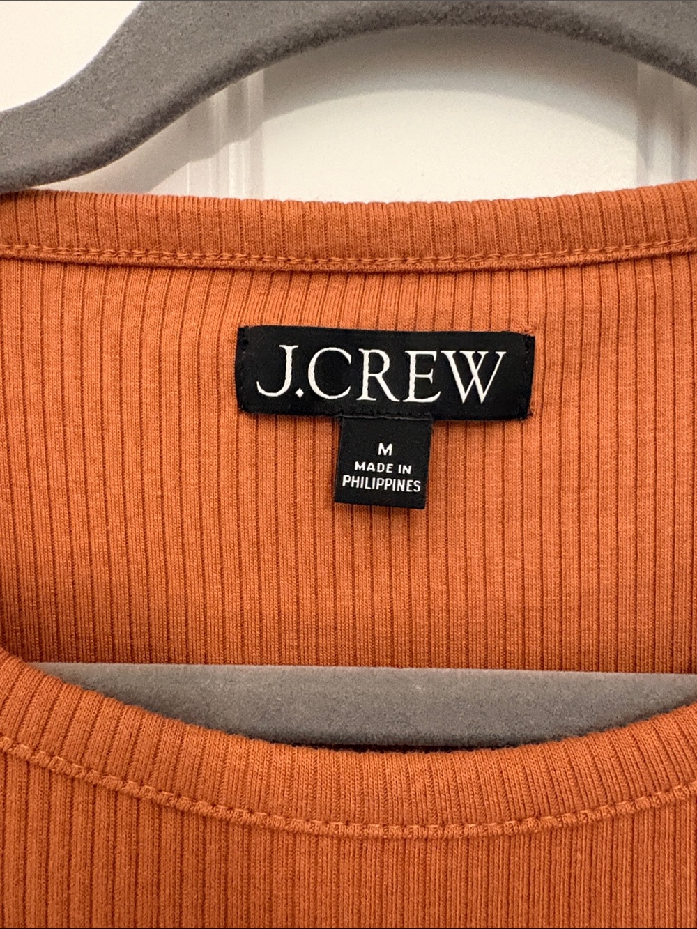 J. Crew Ribbed Tank Top with Ruffle Sleeves - Rust Size Medium - Picture 2 of 4